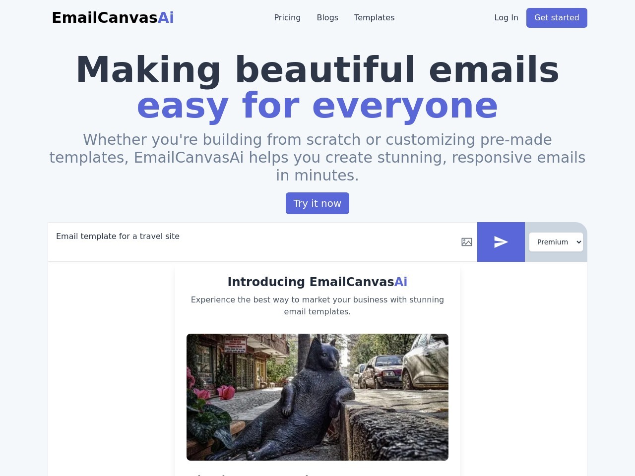 EmailCanvas Ai官网 – 简化美观邮件生成的AI工具