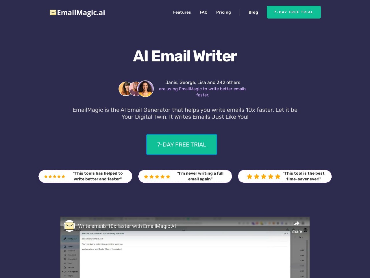 EmailMagic AI官网 – 让写邮件快10倍的AI工具