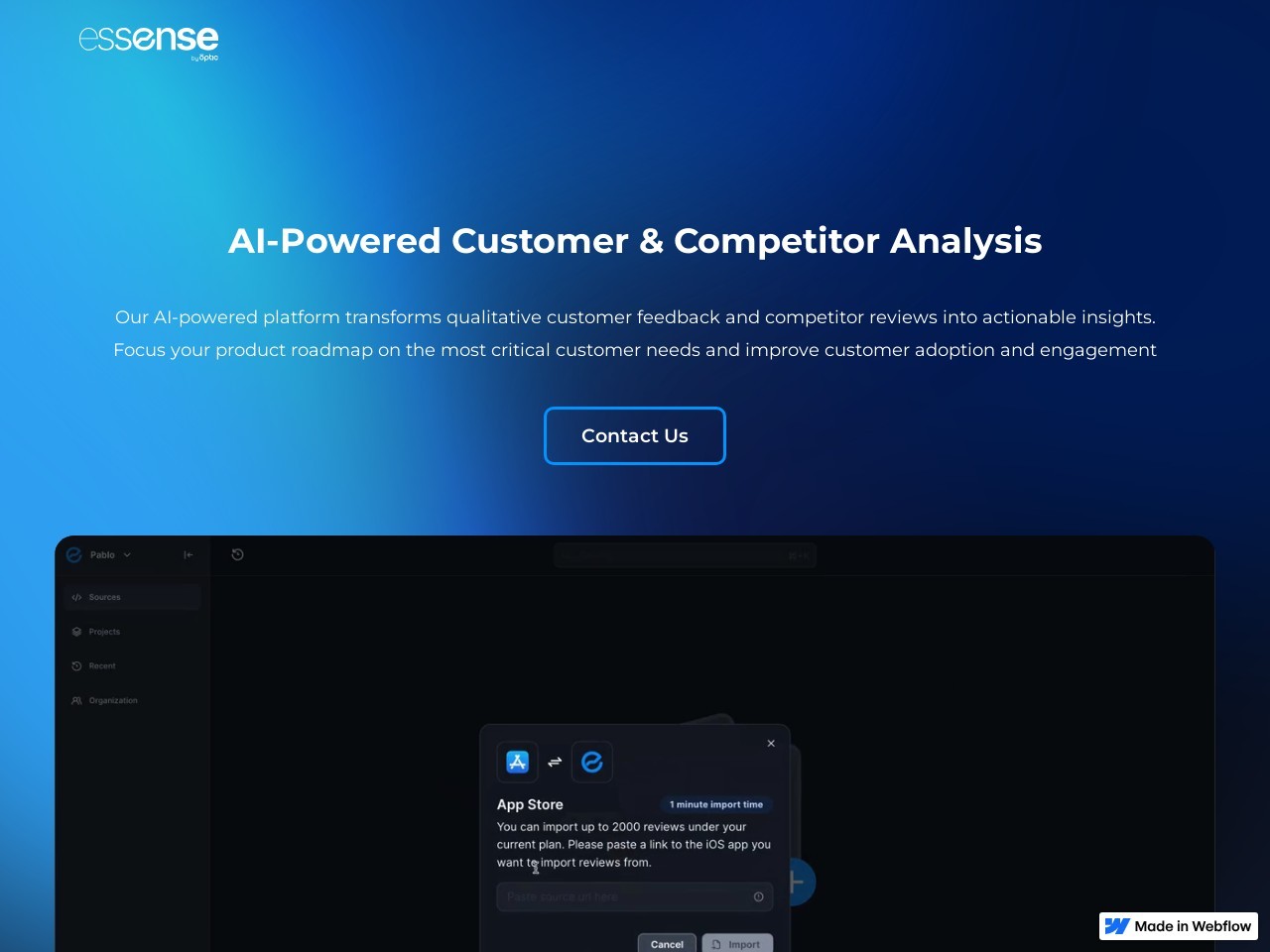 Essense AI官网 – AI驱动的反馈分析工具