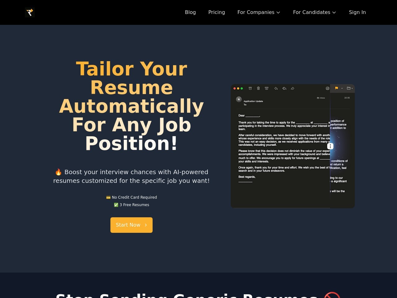 Fast Resume AI官网 – 快速生成定制简历的工具