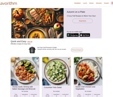 Flavorithm官网 – 个性化食谱与AI智能推荐