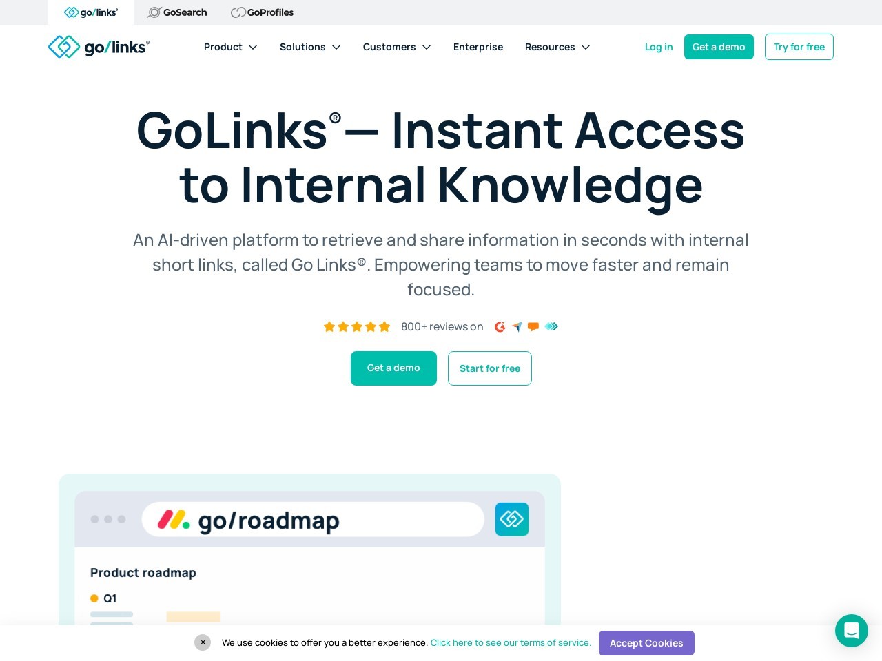 GoLinks Search Powered by ChatGPT官网 – 创新的知识发现和链接管理平台