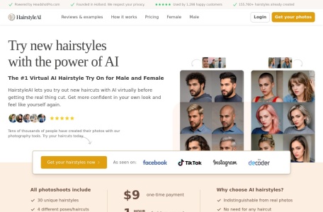 HairstyleAI ai生成想要的发型