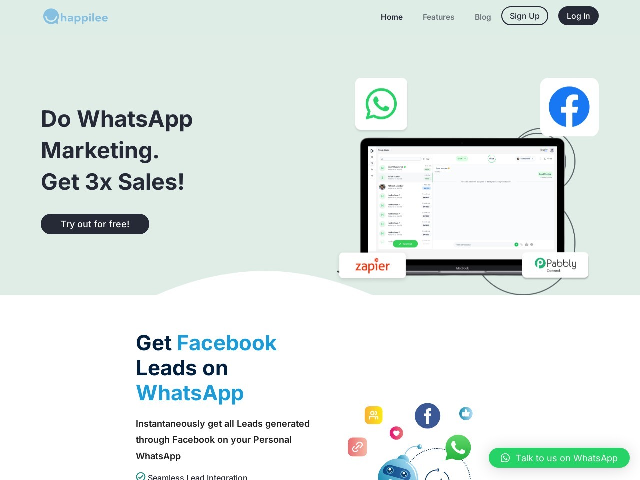 Happliee官网 – 通过WhatsApp提升业务收入的强大工具