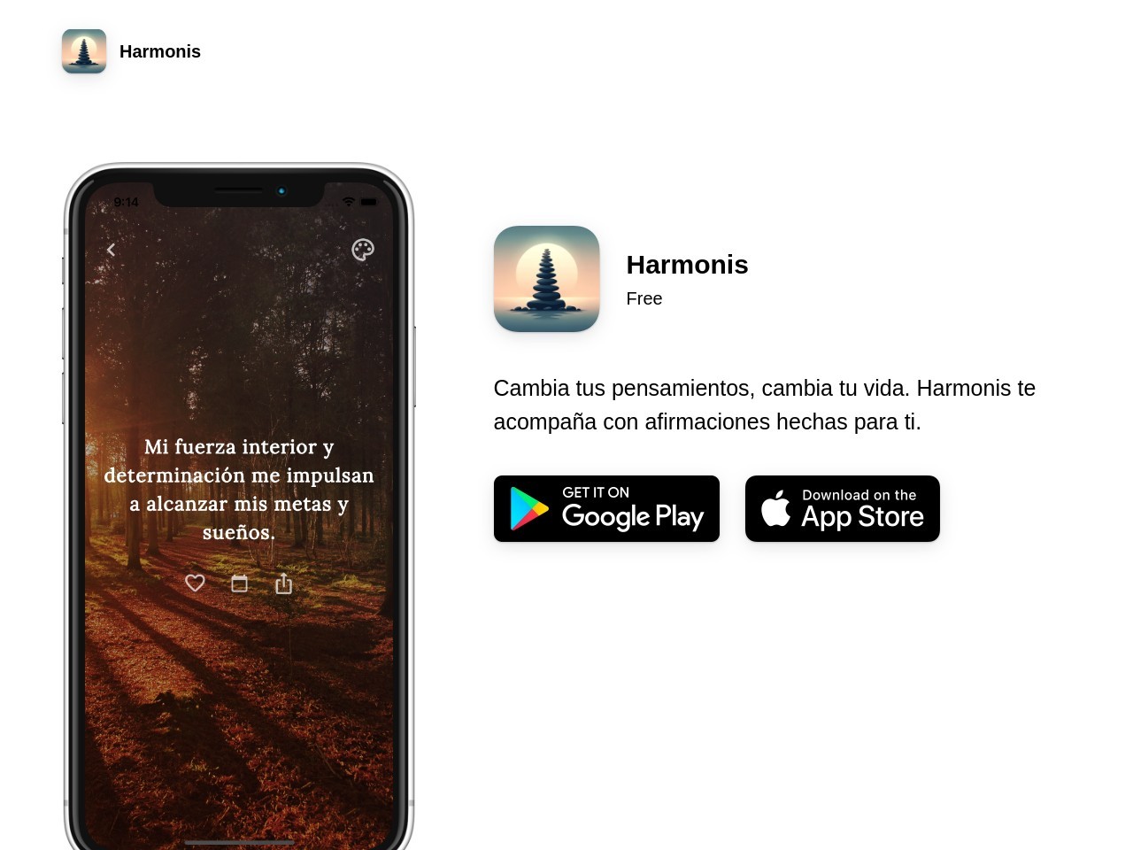 Harmonis – Afirmaciones Personalizadas-利用AI创建个性化积极确认