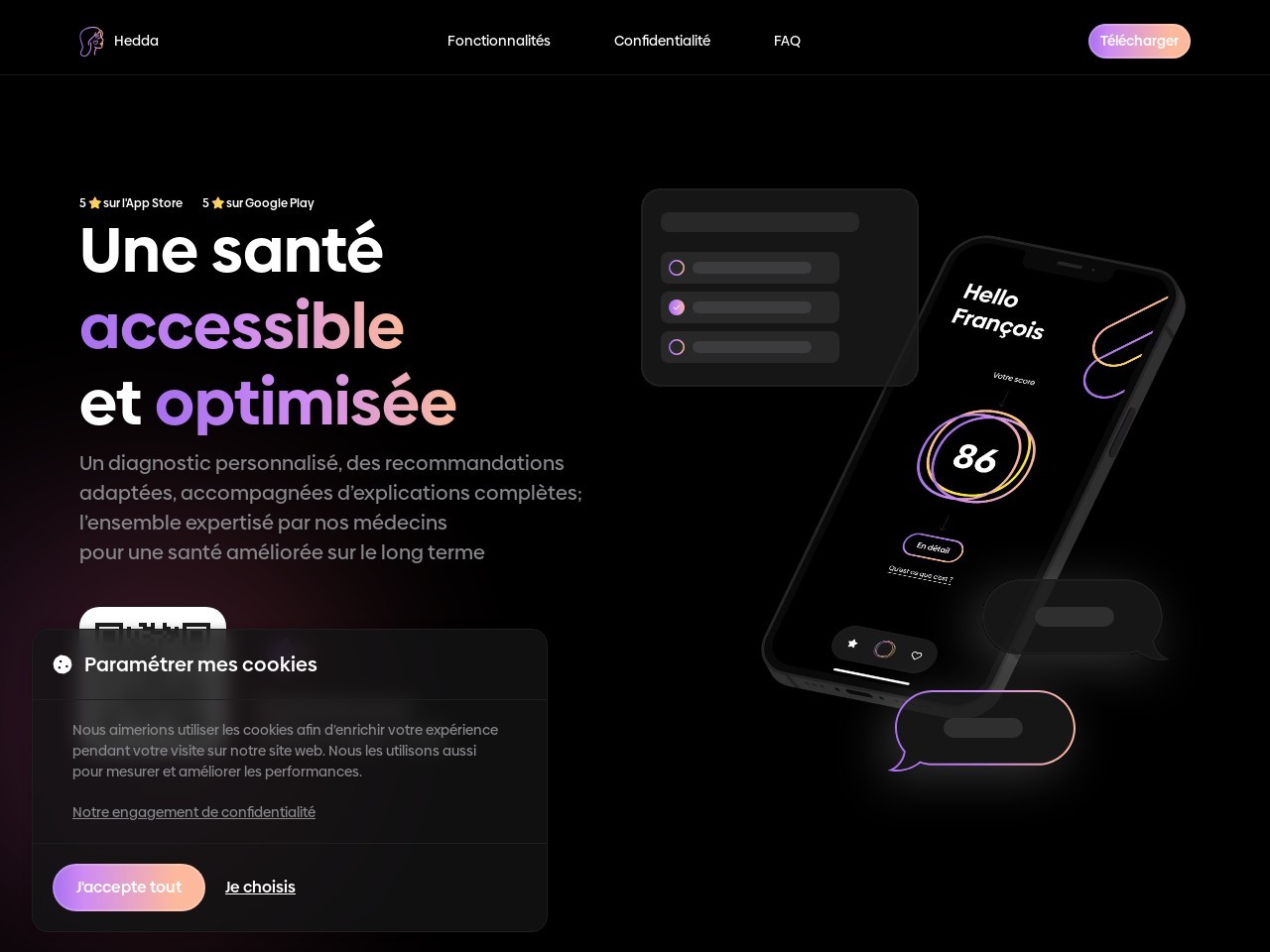 Hedda App官网 – 个性化健康优化平台