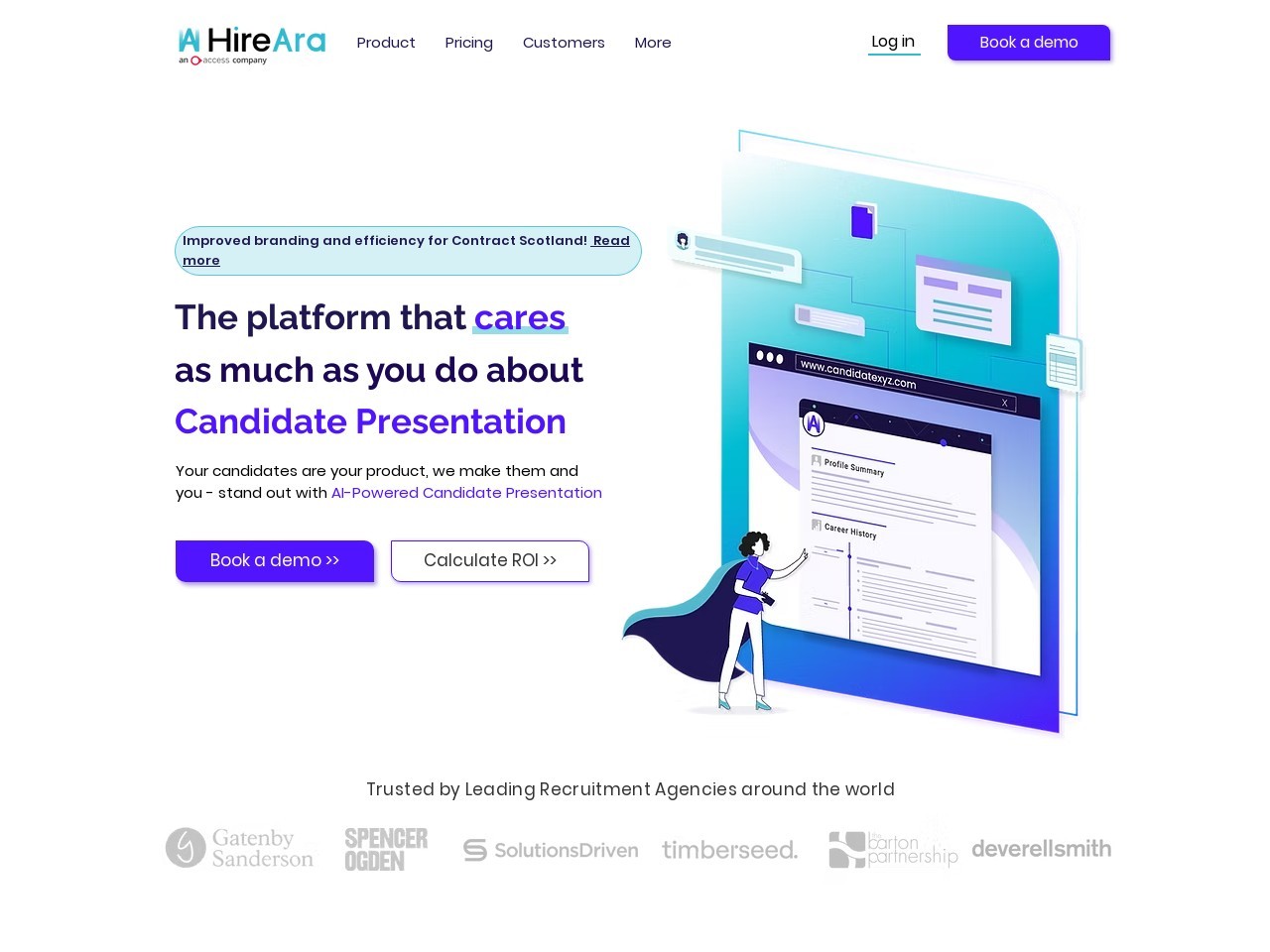 HireAra官网 – 智能招聘平台，提升候选人展示效果