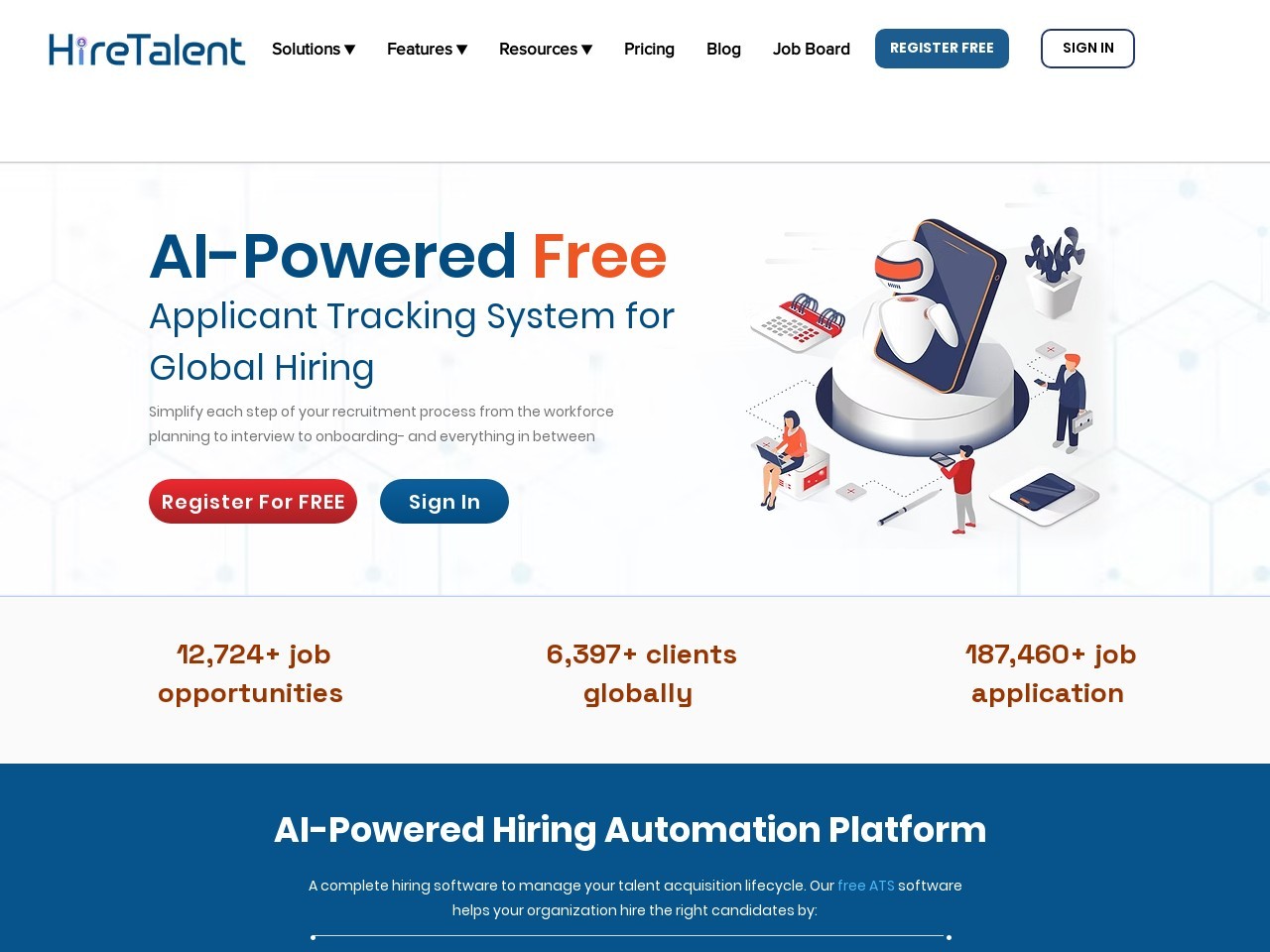 HireTalent-Free Applicant TrackingSystem官网 – AI驱动的招聘跟踪系统
