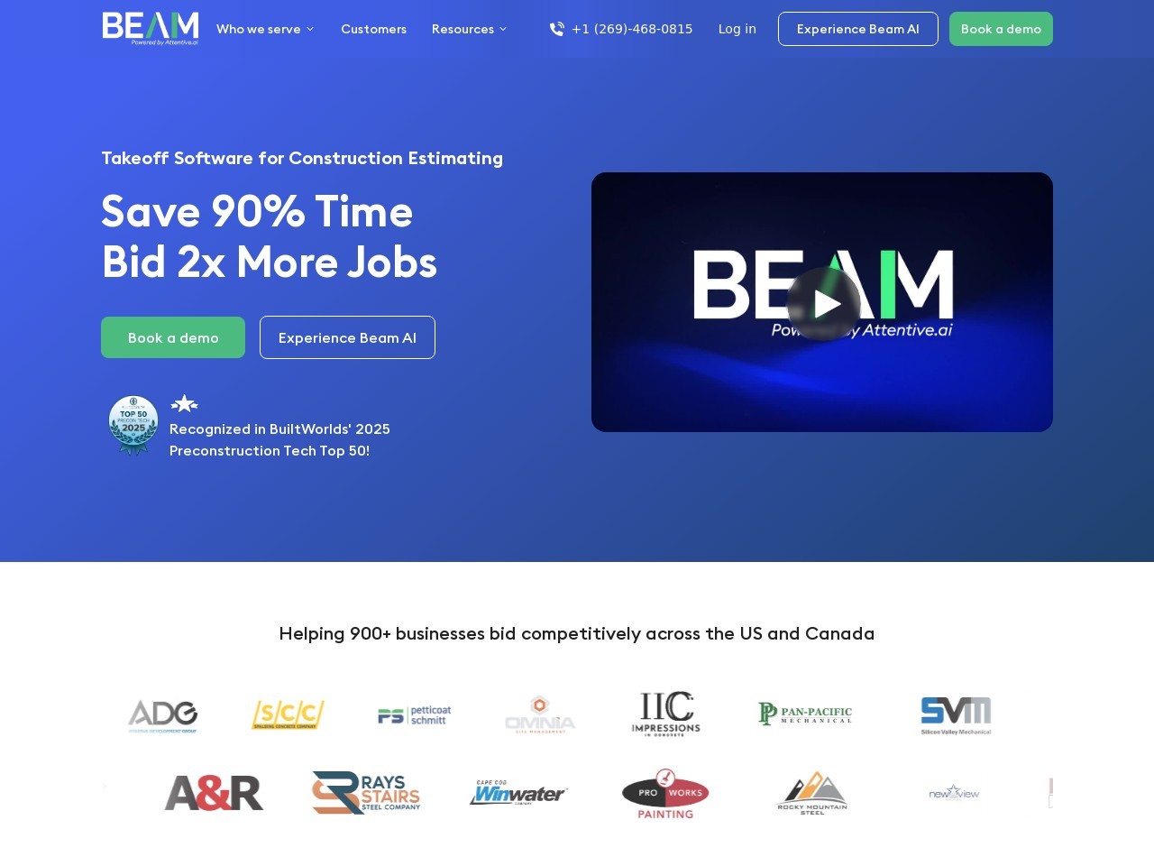 Beam AI Takeoff Software官网 – 高效的建筑预算自动化软件