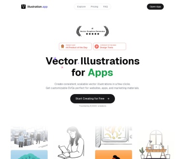 Illustration App官网 – AI驱动的矢量插图生成工具
