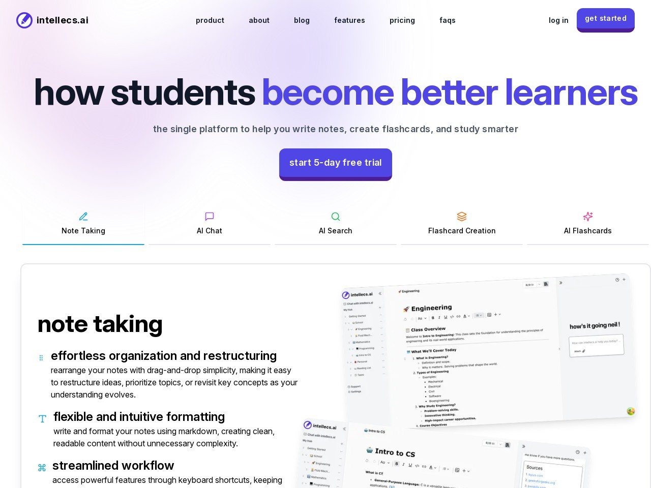 Intellecs.AI官网 – 为学术提供高效支持的AI平台