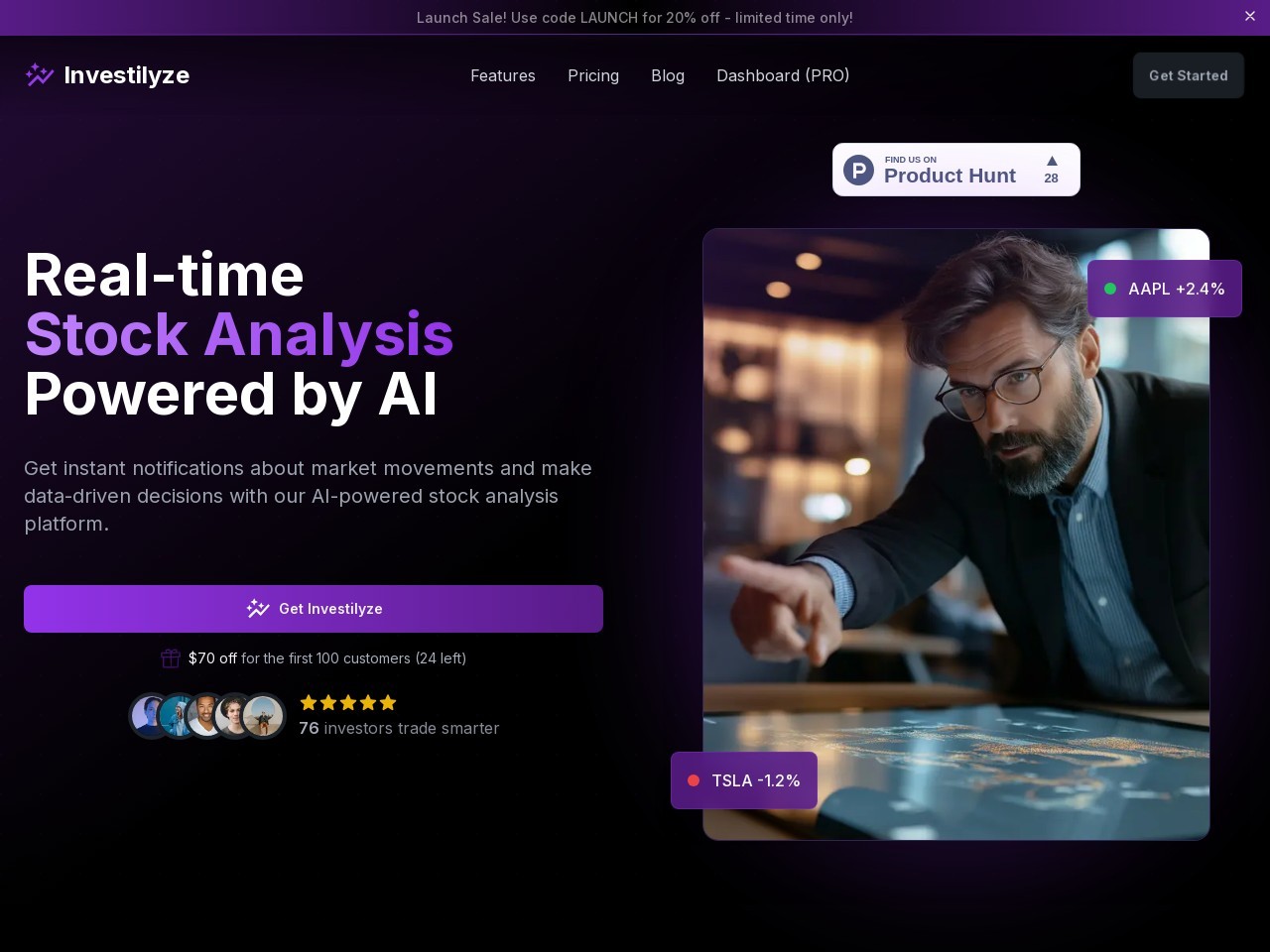 Investilyze官网 – AI驱动的股票分析平台