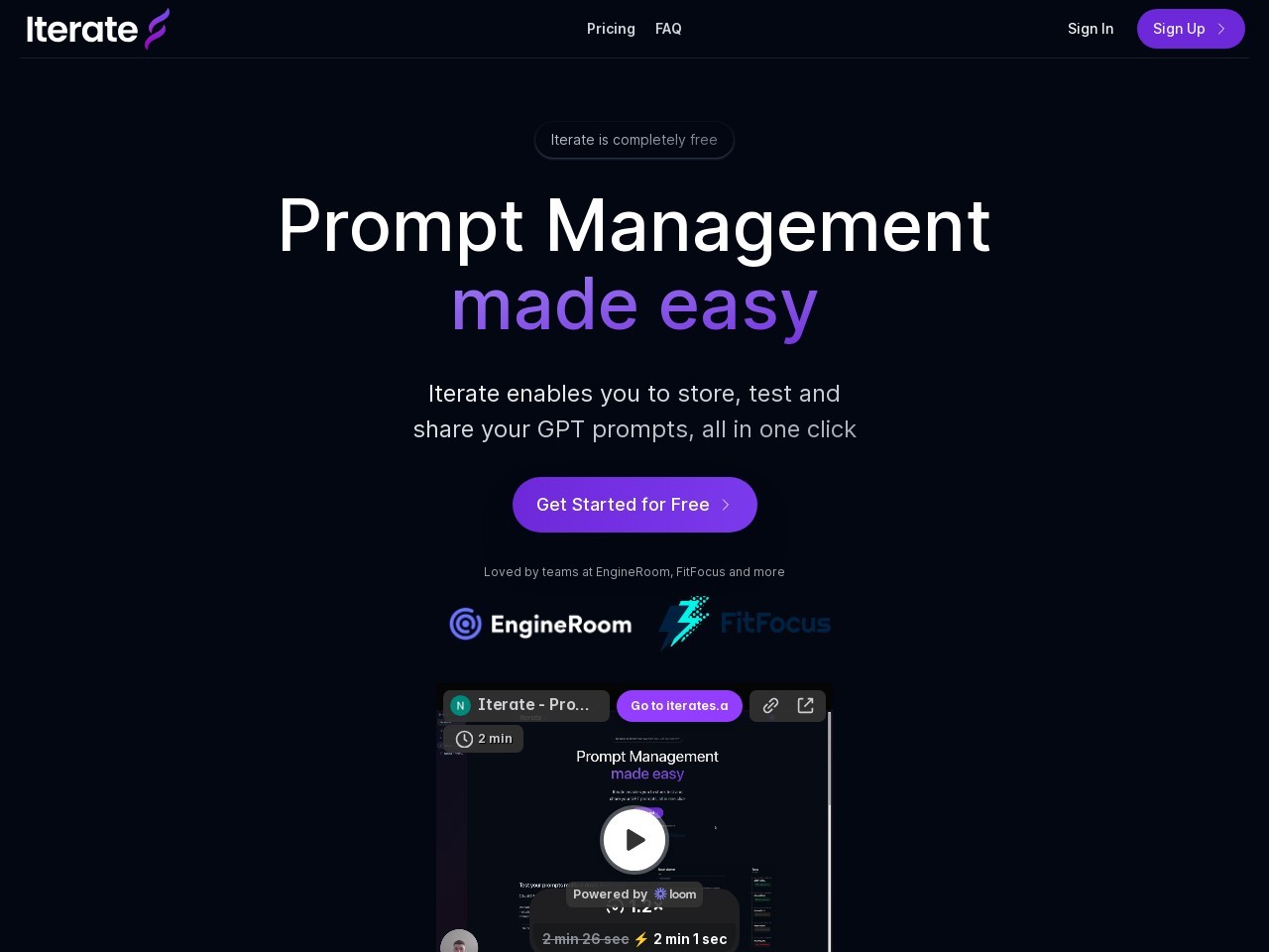 Iterate官网 – 一款帮助团队管理ChatGPT提示的免费平台