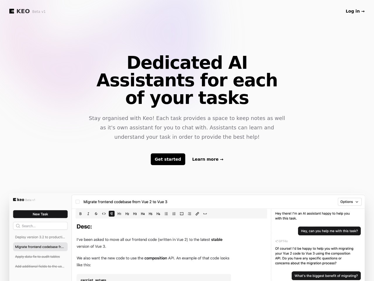 Keo Task Management官网 – 简单而强大的个人任务管理工具