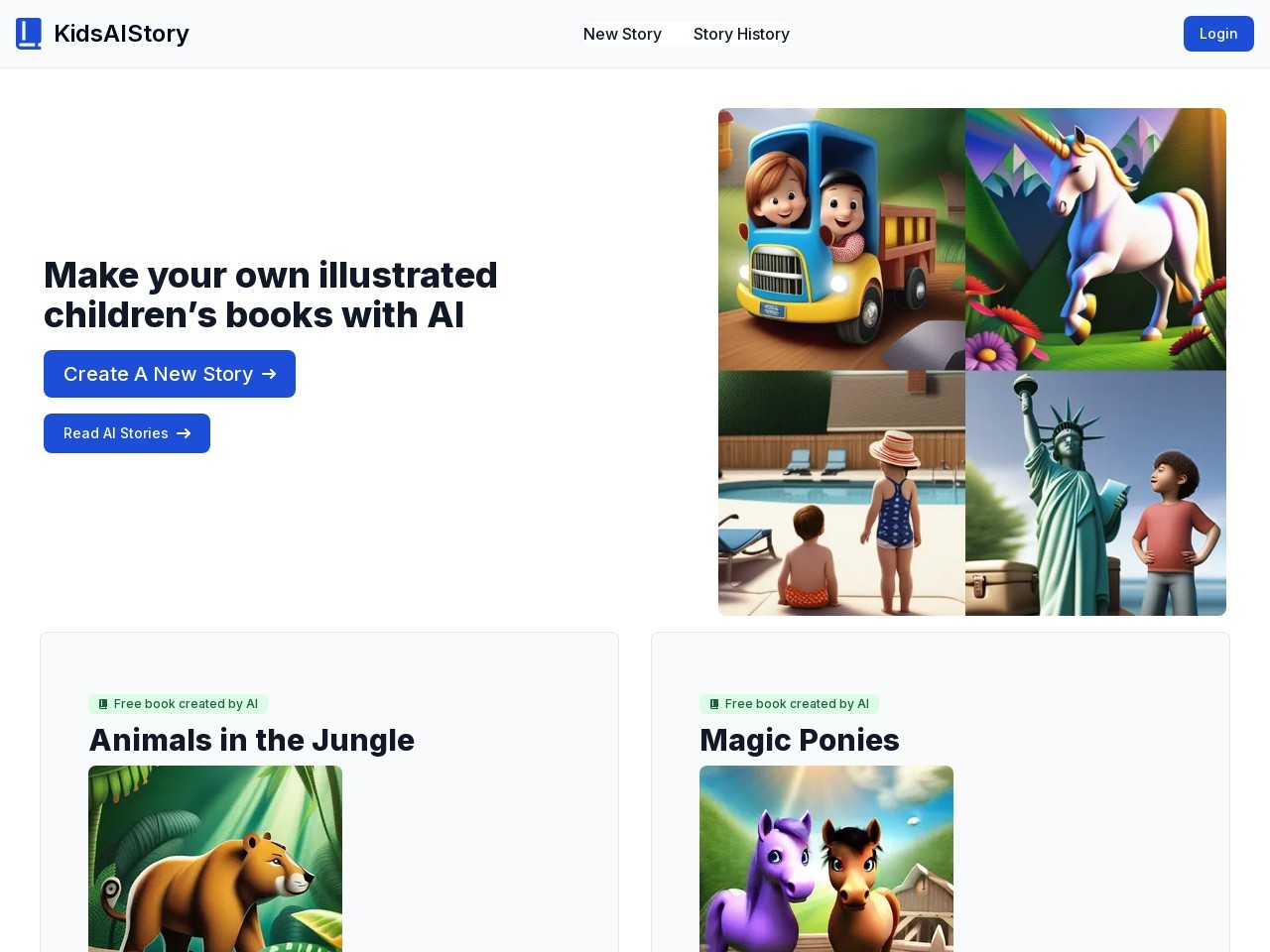 KidsAIStory官网 – 用AI创作儿童故事的平台