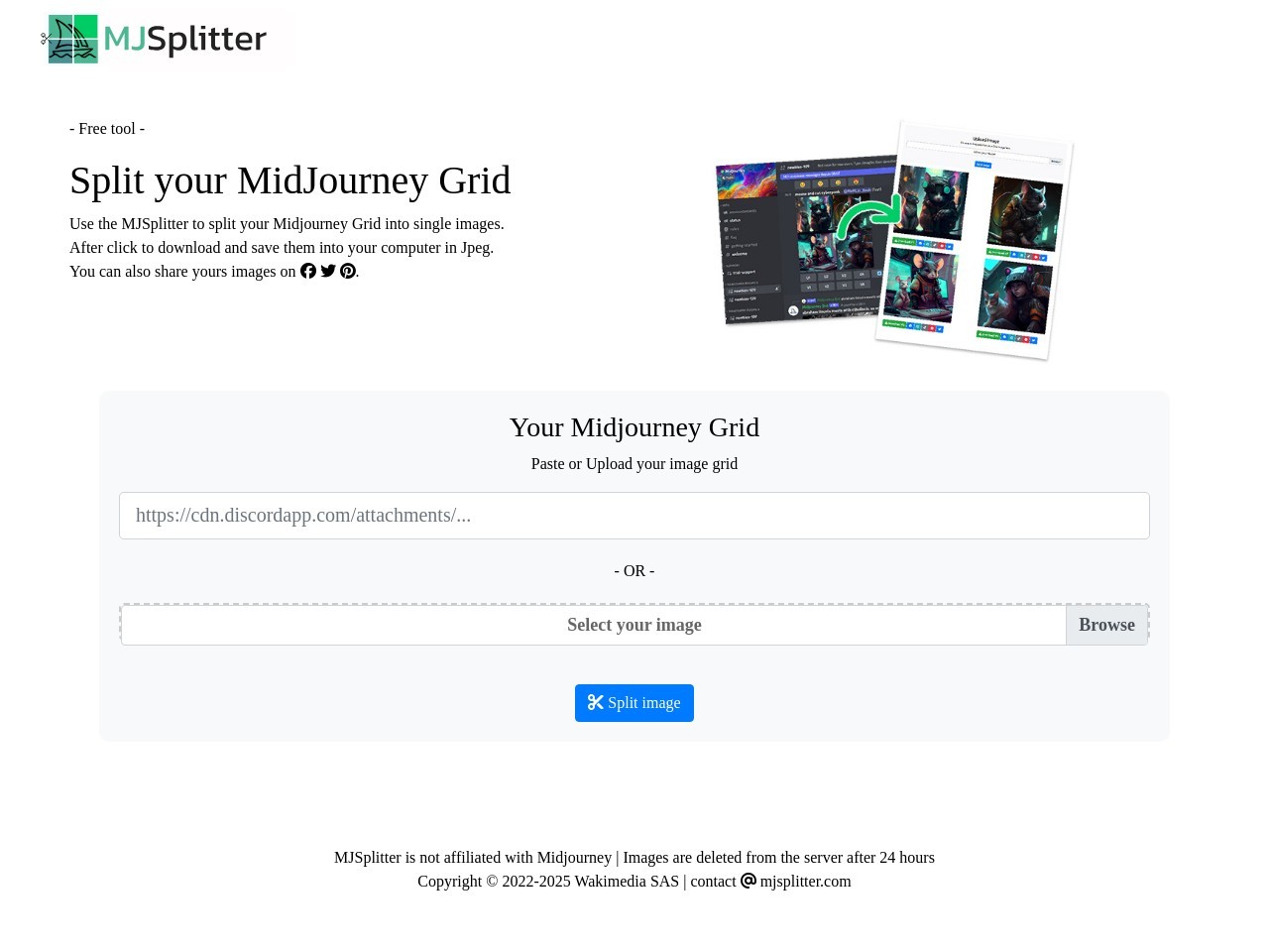 Midjourney Splitter-在线工具，分割Midjourney图像网格