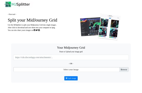 Midjourney Splitter mj图像分割