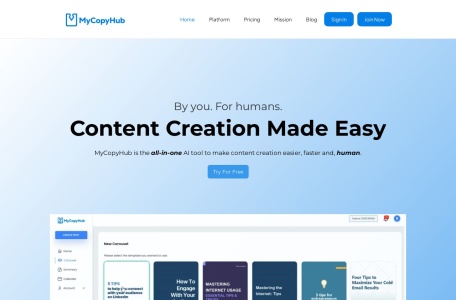 MyCopyHub官网 – 用AI革新LinkedIn内容管理