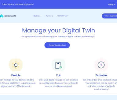 MyLikenessAI官网 – 艺术家控制与盈利AI肖像