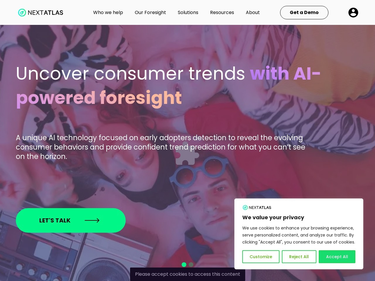 Nextatlas Generate官网 – 基于AI的趋势预测服务