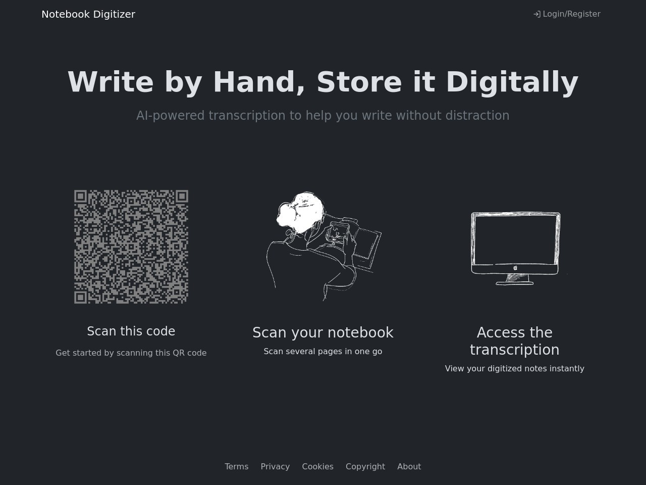 Notebook Digitizer官网 – 手写笔记数字化平台