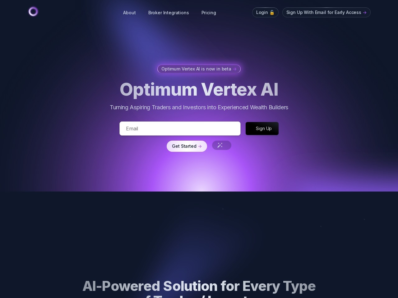 Optimum Vertex AI官网 – AI驱动的交易分析平台