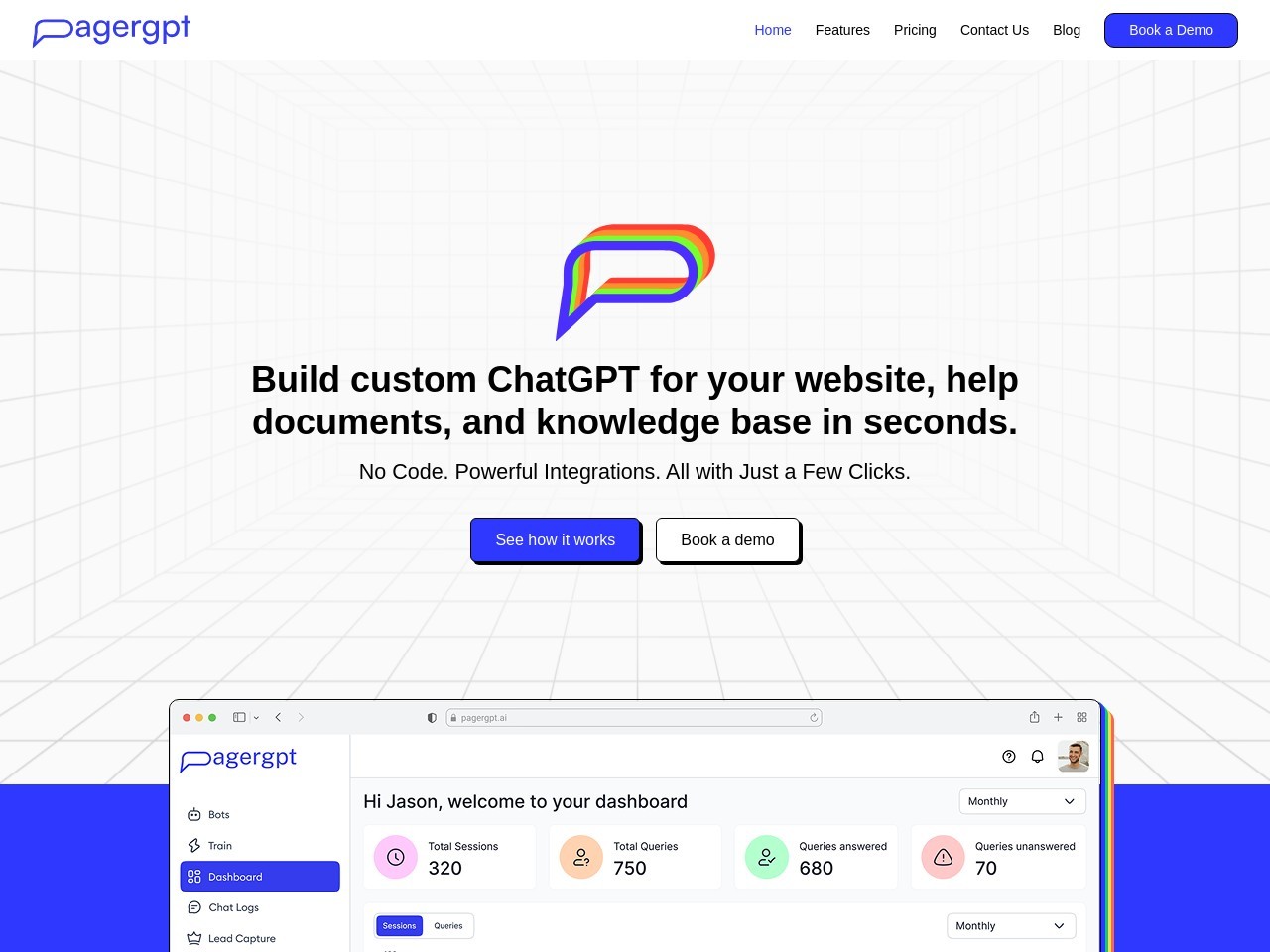 PagerGPT官网 – 无代码打造智能聊天机器人