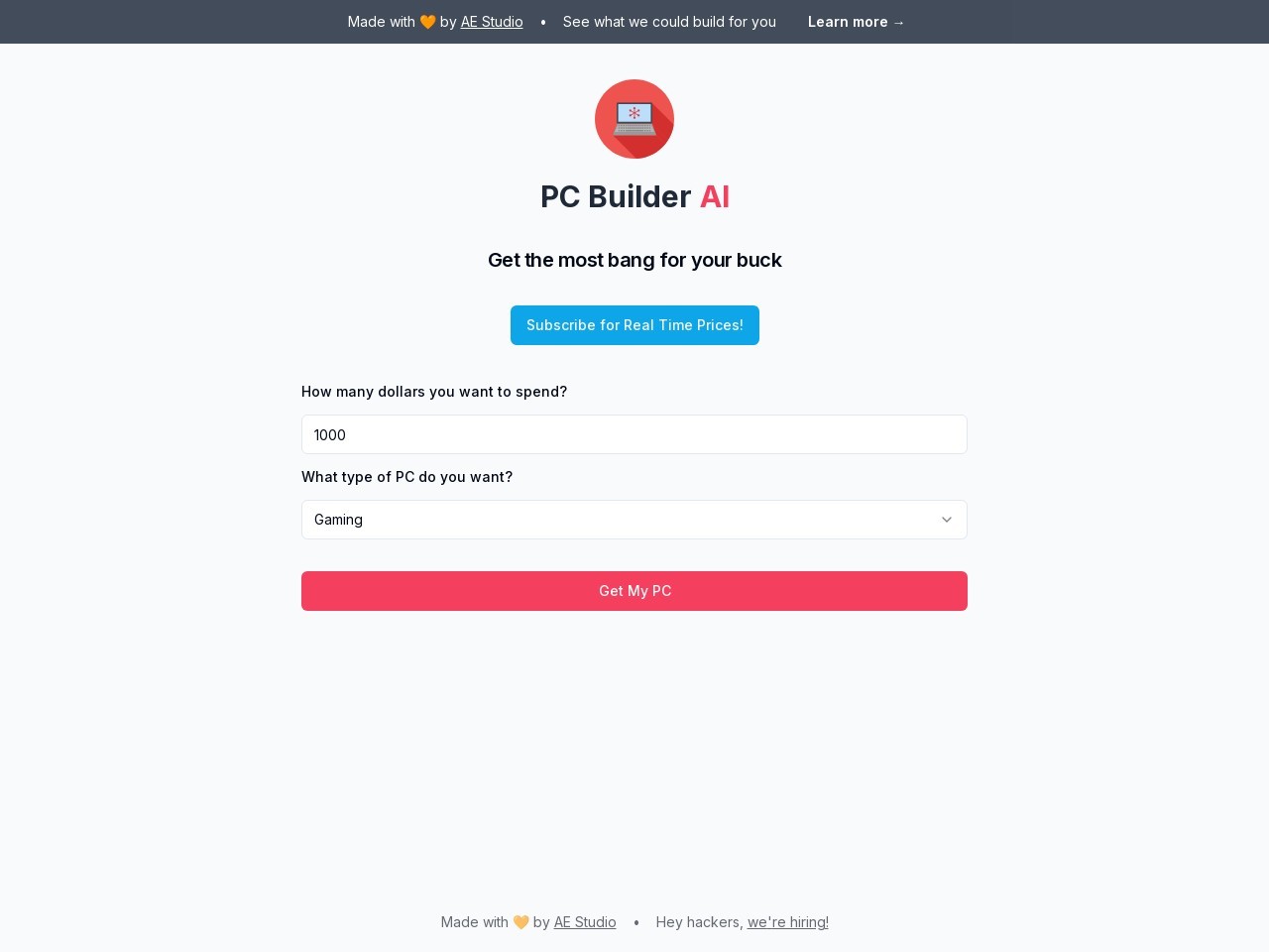 PC Builder AI官网 – 智能助手，打造高性价比电脑