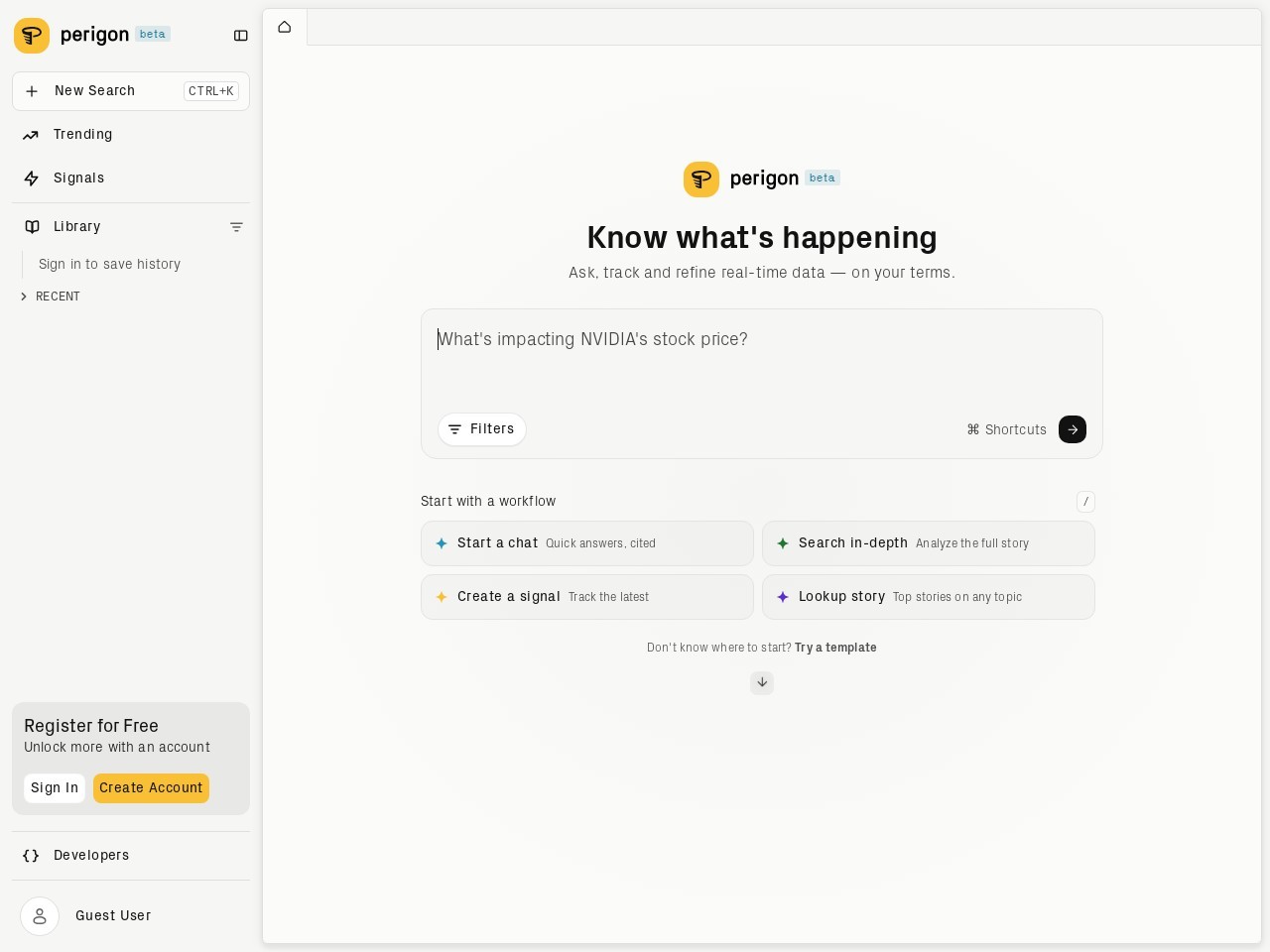 Perigon News API官网 – 实时新闻AI整合工具