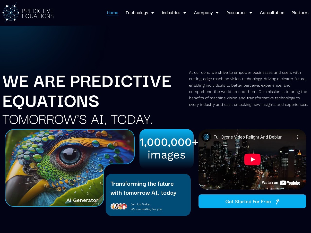 Predictive Equations官网 – AI驱动的图像视频增强平台