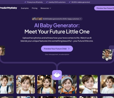 PredictMyBaby官网 – AI生成未来宝宝照片
