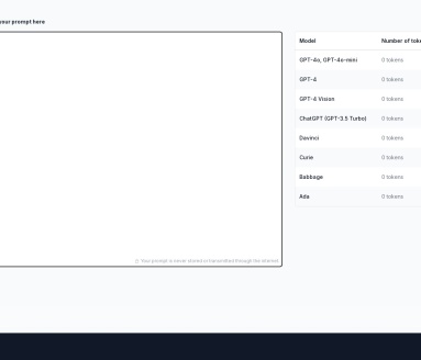 Prompt Token Counter官网 – 用于计算OpenAI模型中的token数量的工具