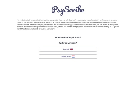 PsyScribe – AI Therapist-个性化AI心理治疗师