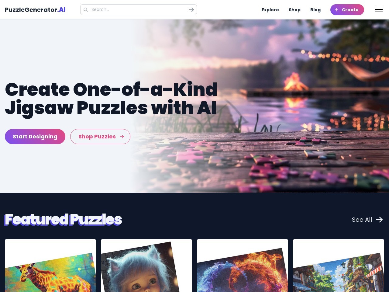 Puzzlegenerator官网 – 利用AI创造独特拼图的工具
