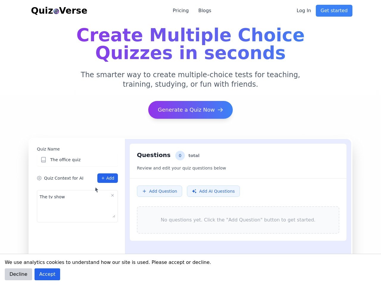 QuizCanvas AI官网 – 智能问答生成器