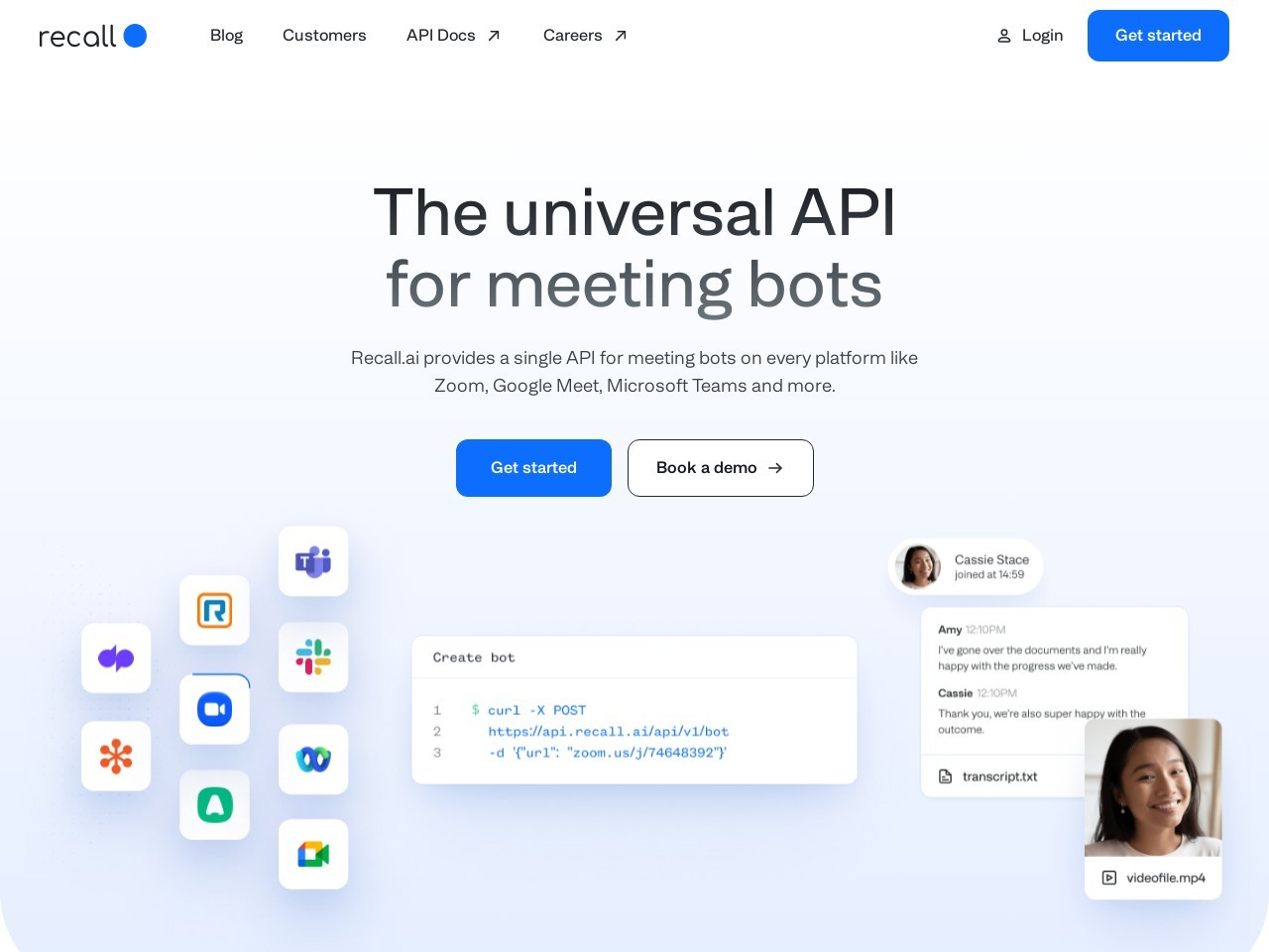 Recall.ai官网 – 通用会议数据API