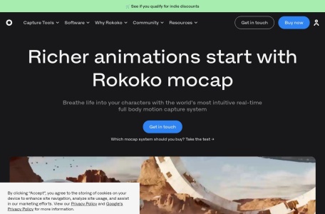Rokoko Video官网 – 高效易用的AI动作捕捉工具