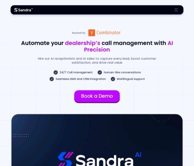 Sandra AI官网 – 专为汽车经销商设计的多语言AI接待员