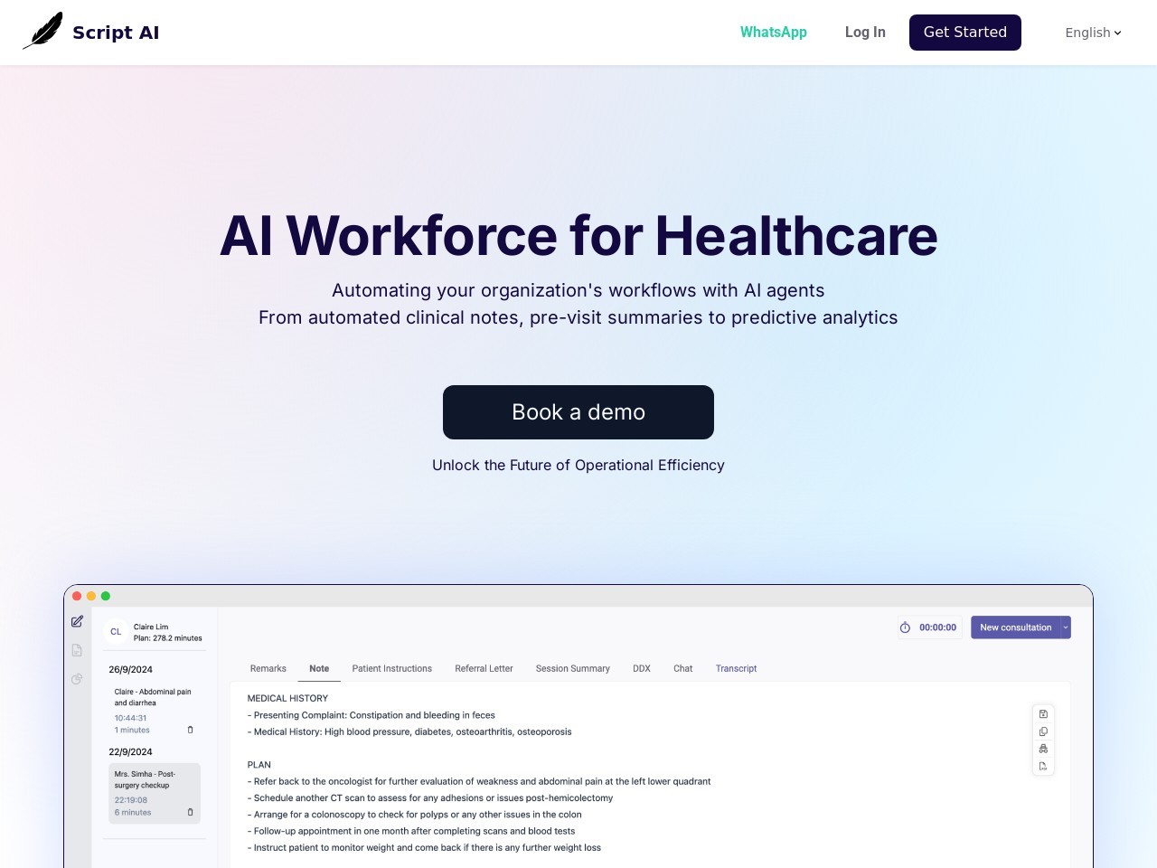 Script AI官网 – 自动生成医疗文档的AI工具