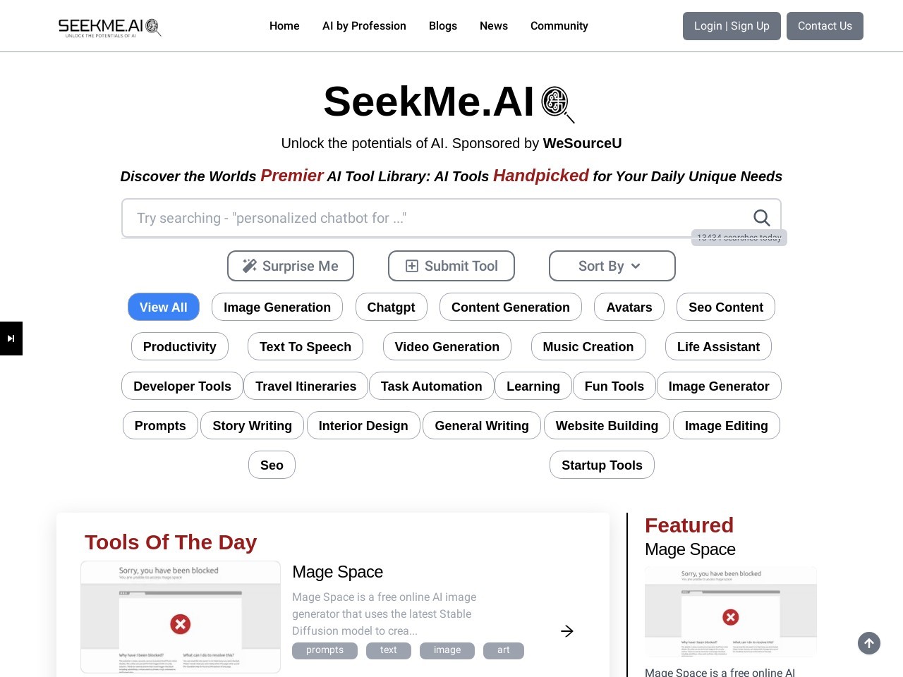 Seekme.ai官网 – 领先的AI工具市场