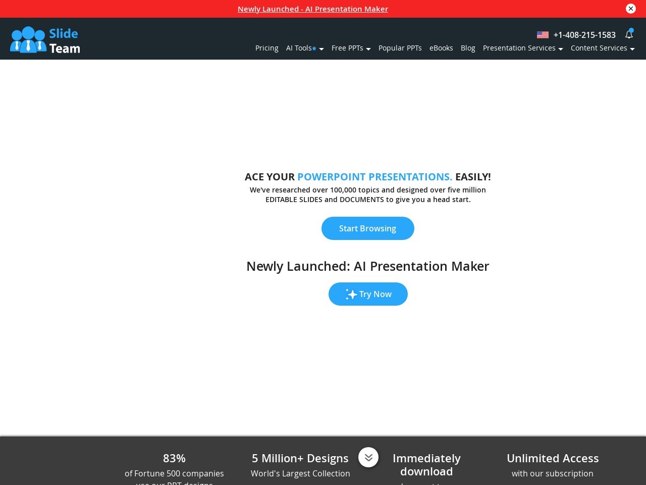 SlideTeam AI Presentation Generator官网 – 革新演示文稿制作的AI工具