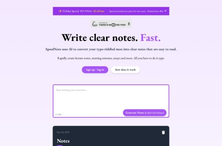 SpeedNote AI翻译站点