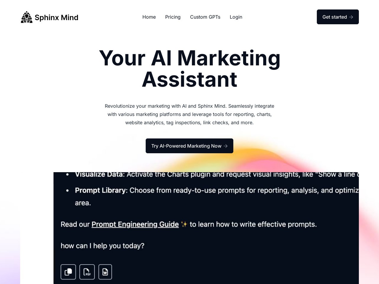 Sphinx Mind官网 – AI驱动的营销助手