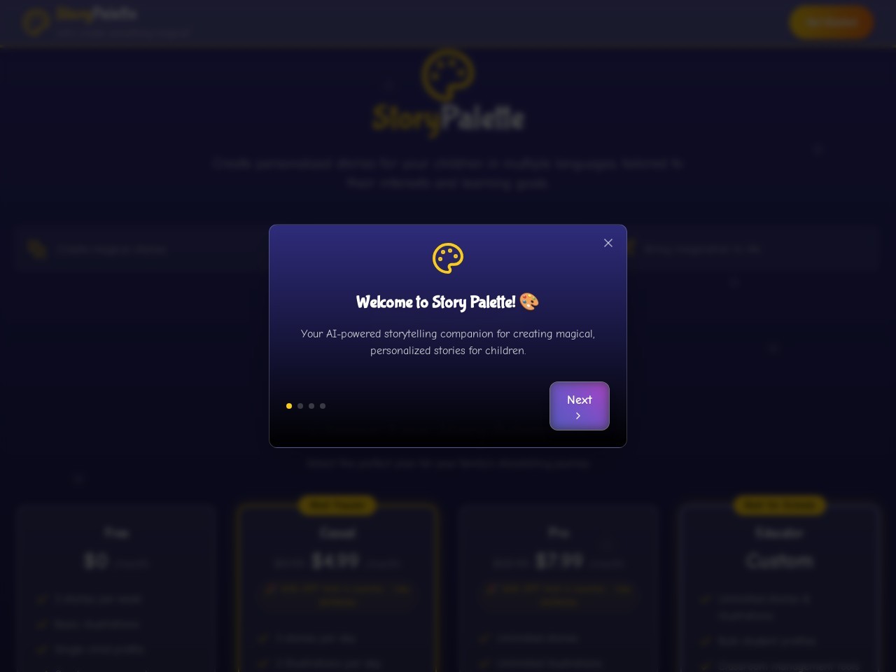 Story Palette官网 – AI驱动的创意故事生成器