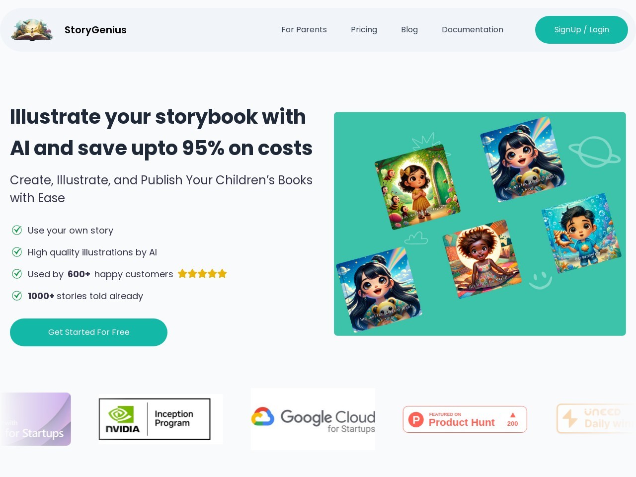 StoryGenius官网 – 帮助您为孩子创作故事书