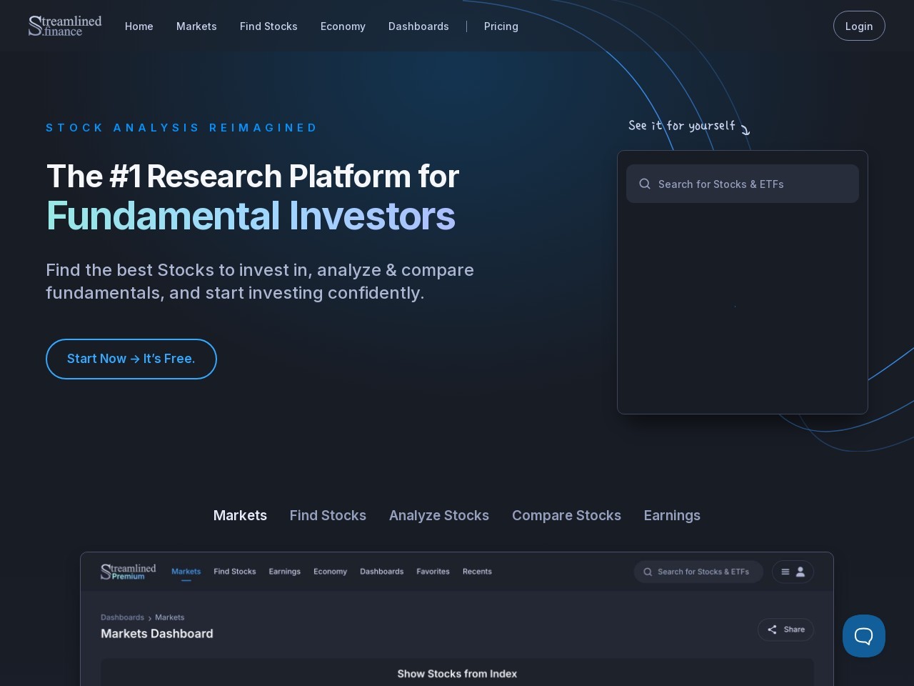 Streamlined AI Stock Analyst官网 – 现代投资研究工具
