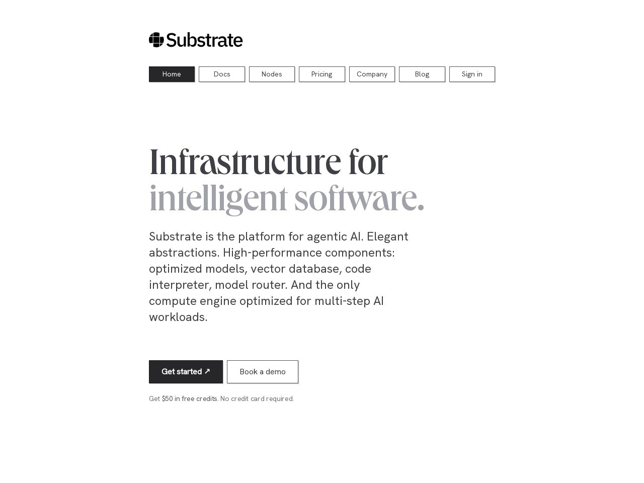 Substrate AI Inference Platform官网 – 优化的多步AI程序API