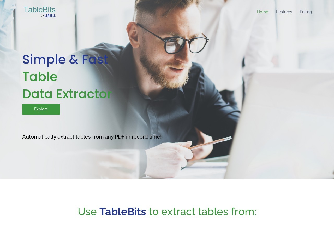TableBits by LENSELL官网 – 高效提取PDF表格数据