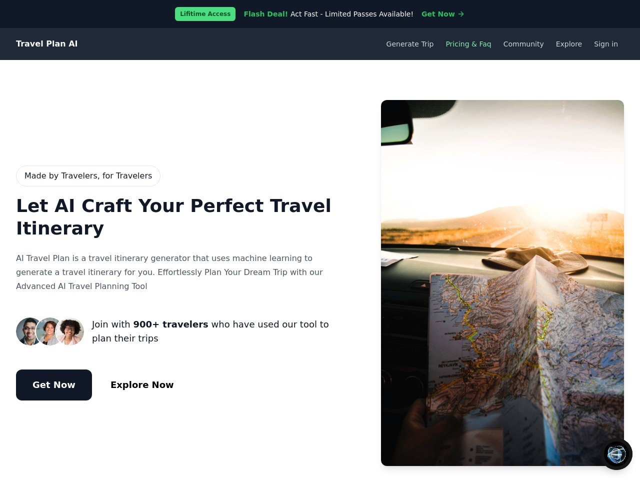 TravelAI官网 – 智能旅行行程生成工具