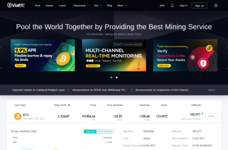 ViaBTC 比特币、莱特币、服务全球的综合性数字货币矿池